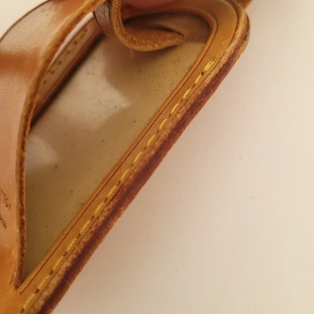 Louis Vuitton Vachetta Leather Luggage Tag and Poignee Handle Binder Set France